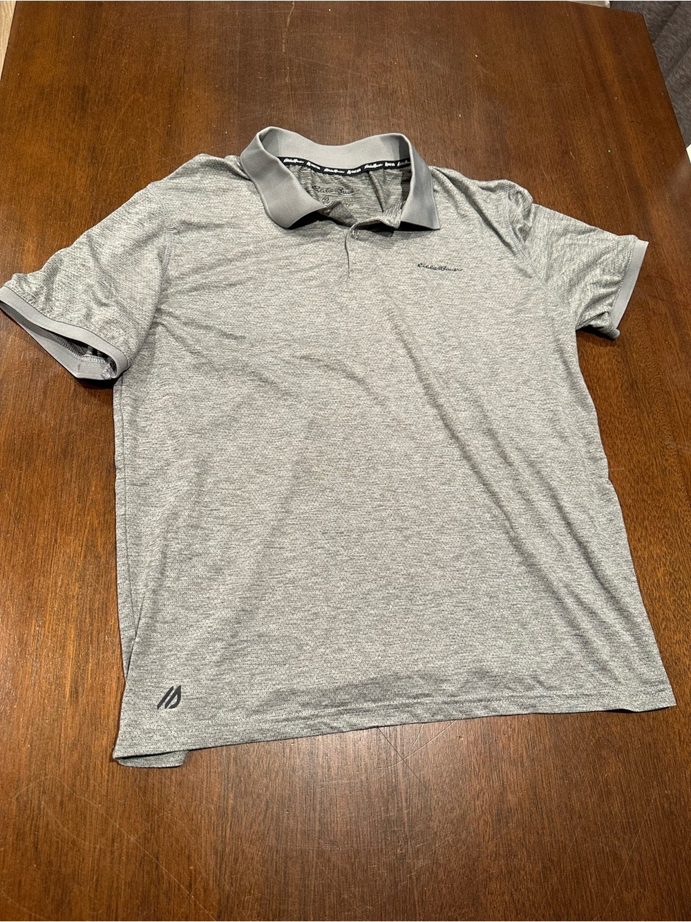 Eddie Bauer Light Heather Gray Polo